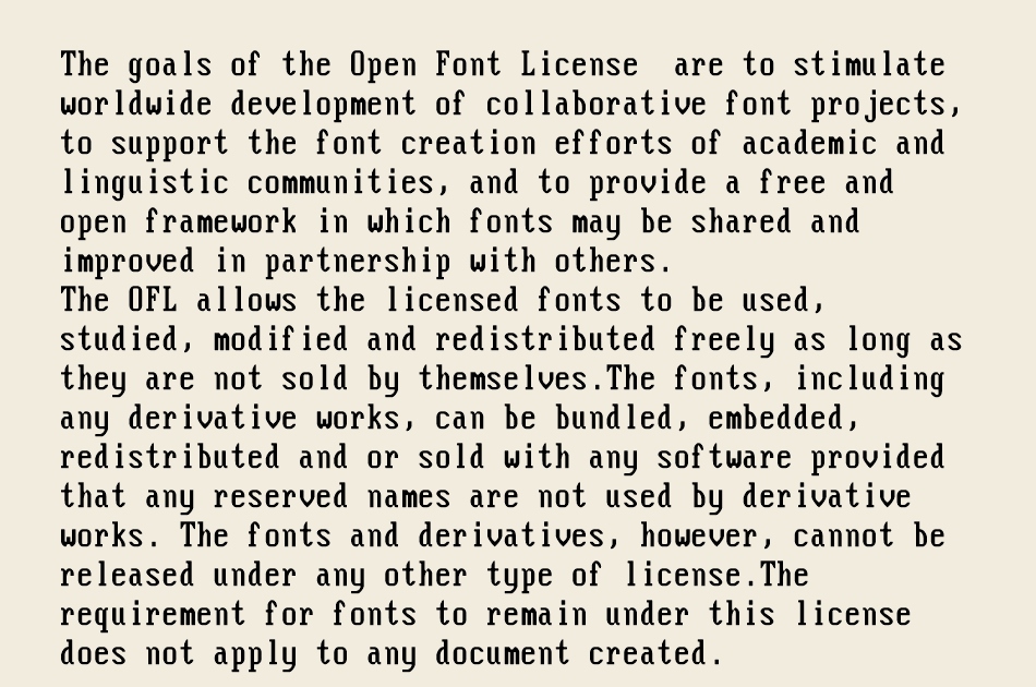 Flexi IBM VGA True font 1