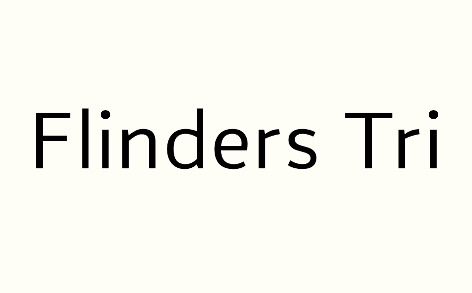 Flinders font big