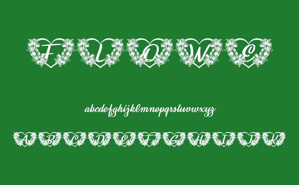 Flowerheart font