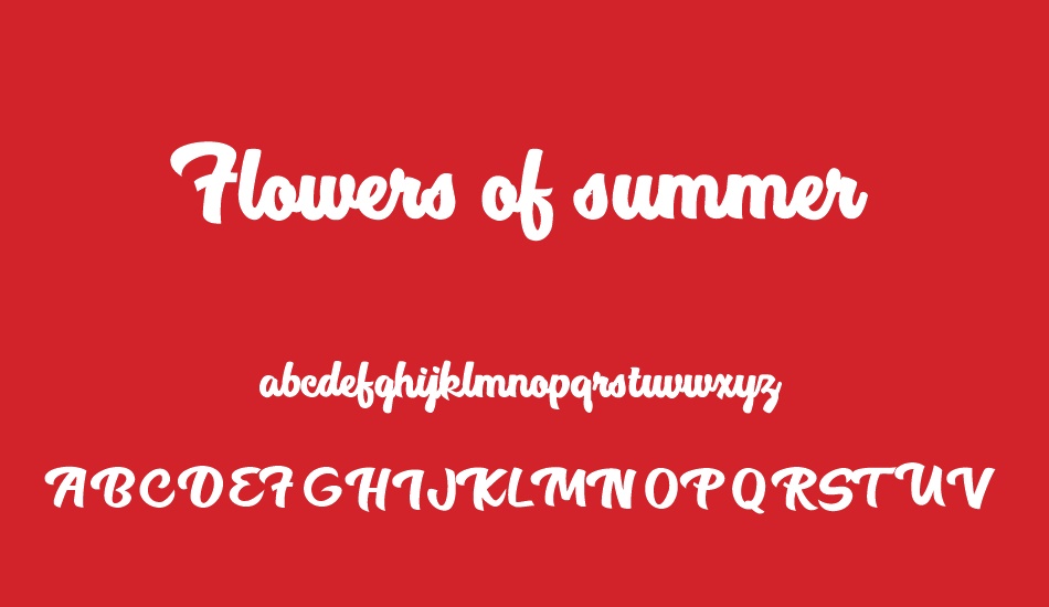 flowers-of-summer-personal-use font