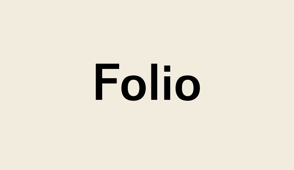 folio font big