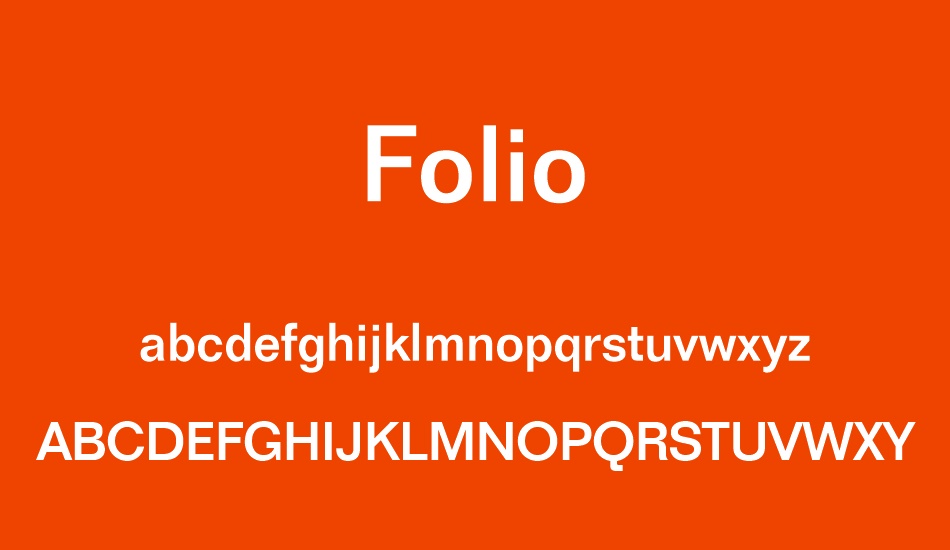 folio font