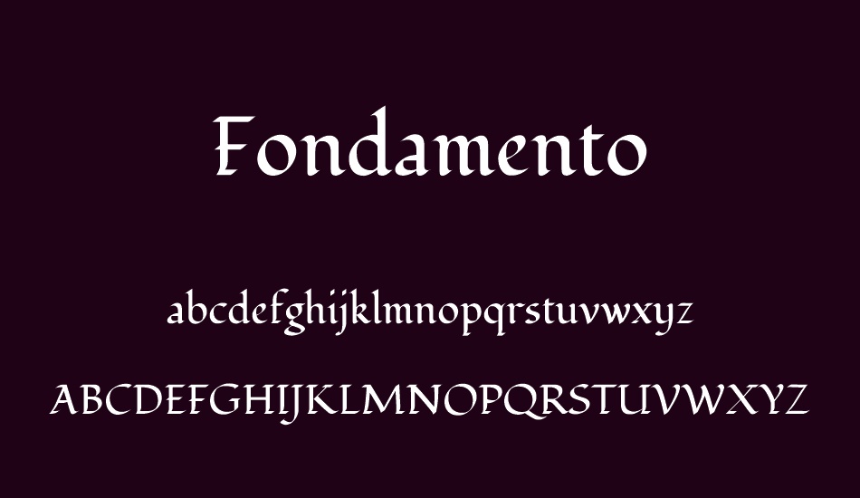 fondamento font