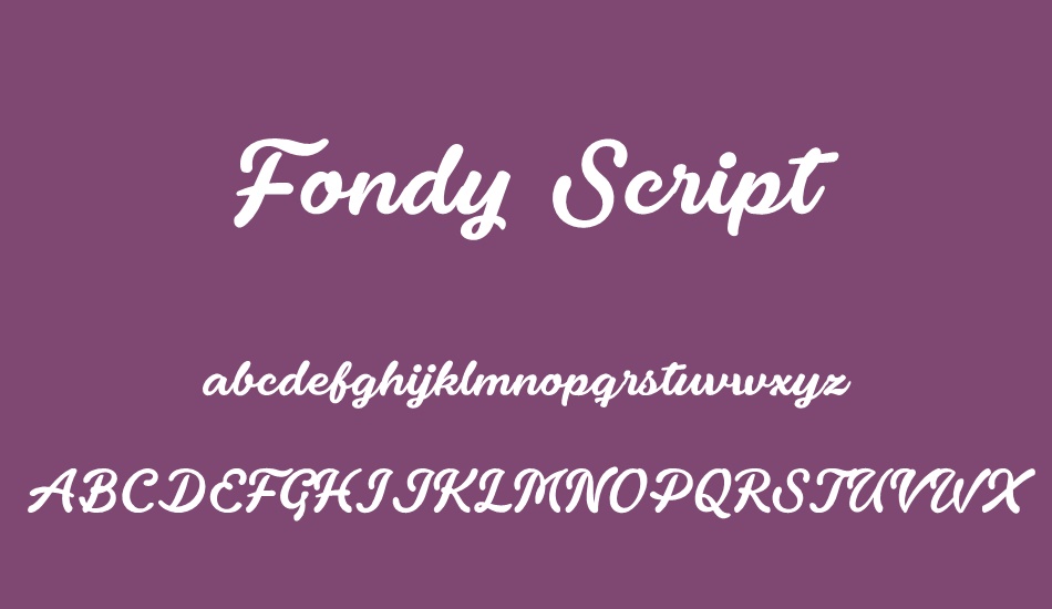 fondy-script-personal-use-only font