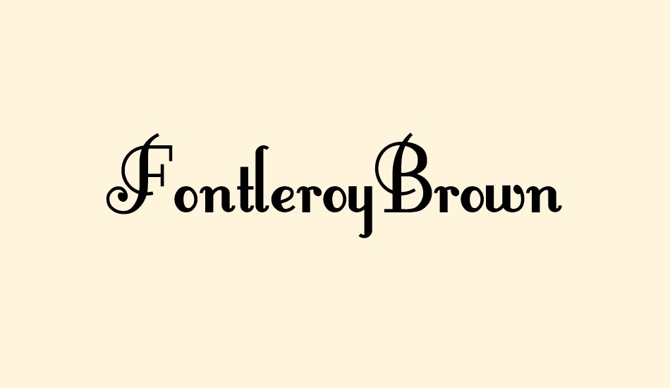 fontleroybrown font big