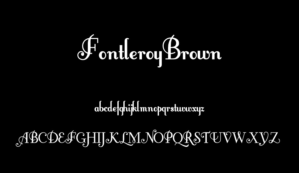 fontleroybrown font