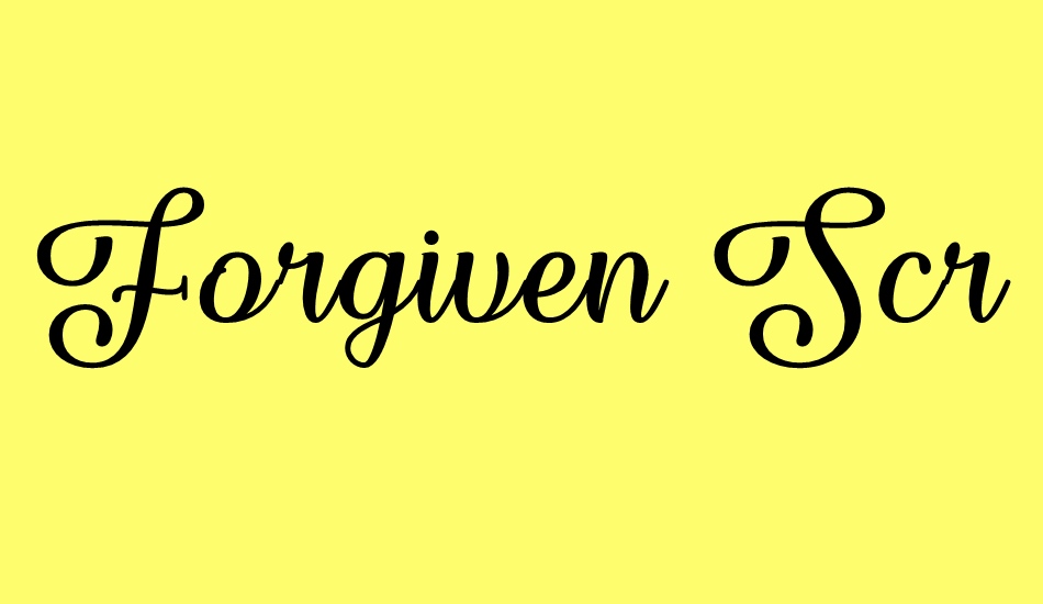 forgiven-script font big