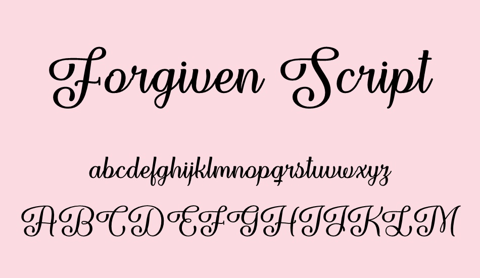 forgiven-script font
