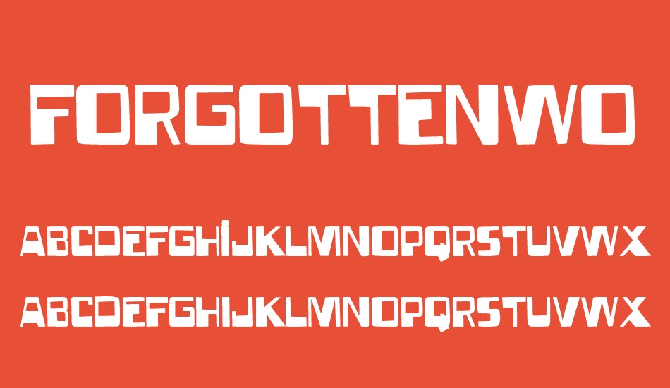 forgottenworld font