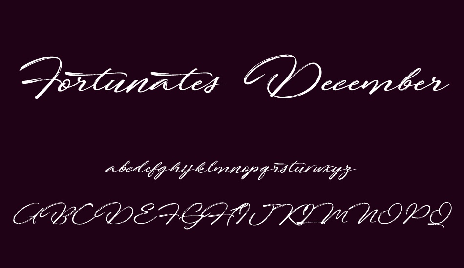 fortunates-december font