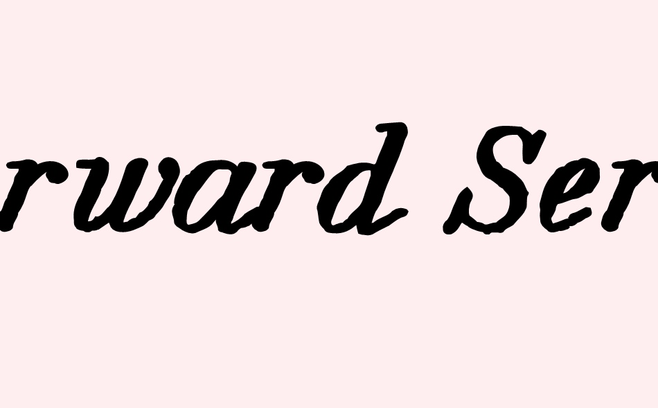 Forward Serif font big