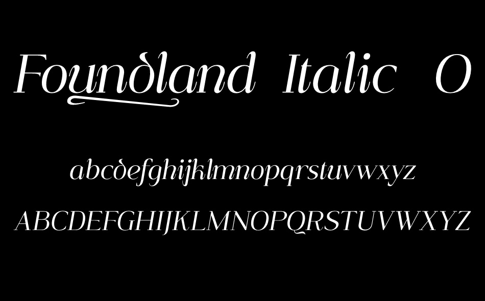 Foundland font