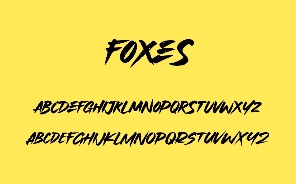 Foxes font