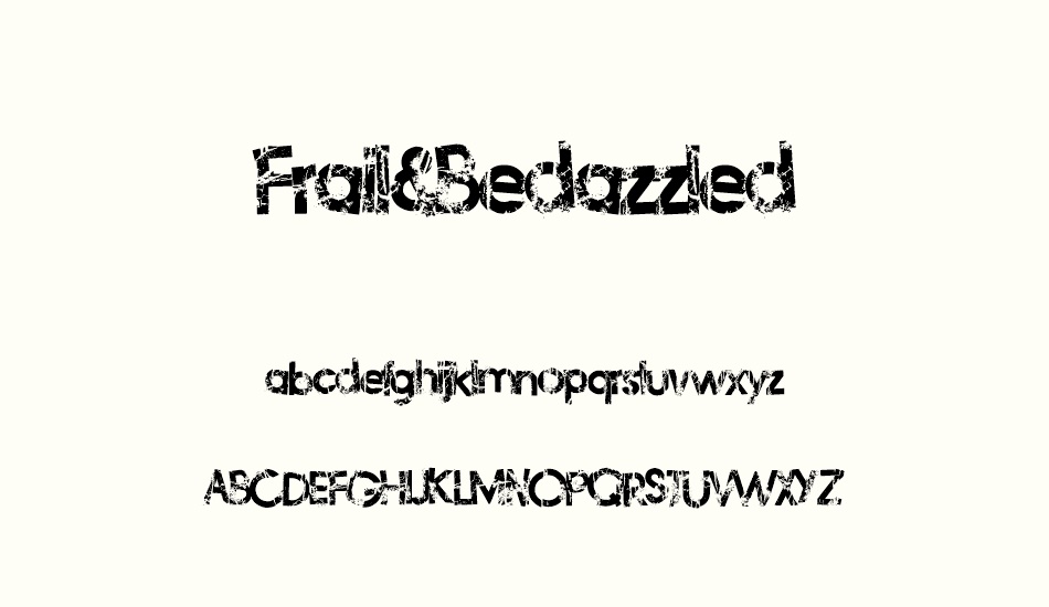 frail&bedazzled font