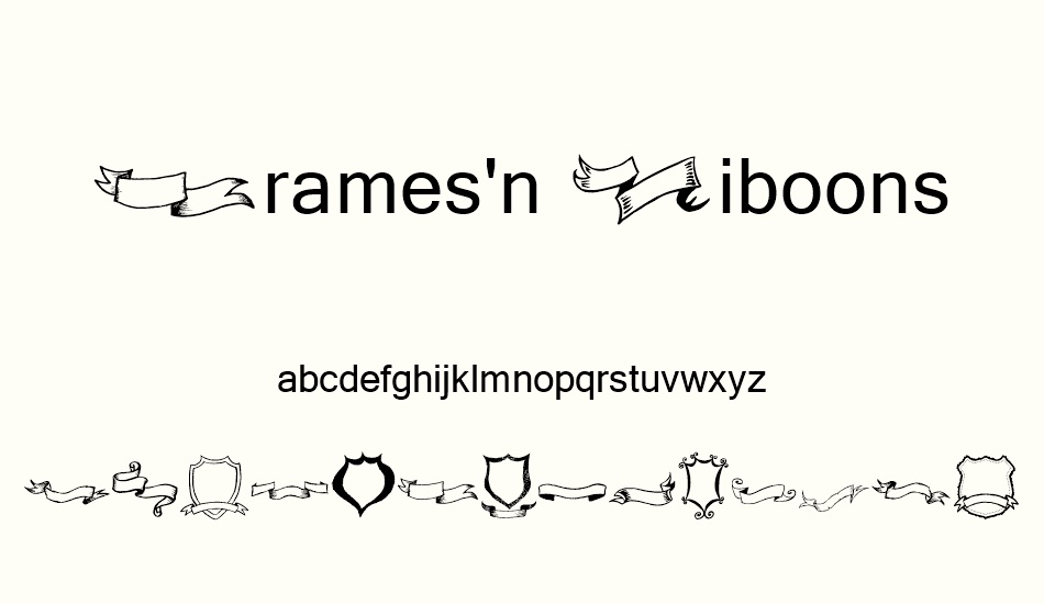 framesn-riboons font