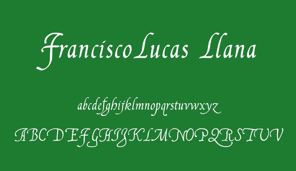 franciscolucas-llana font