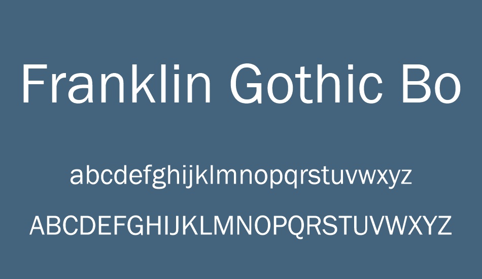 franklin-gothic-book font