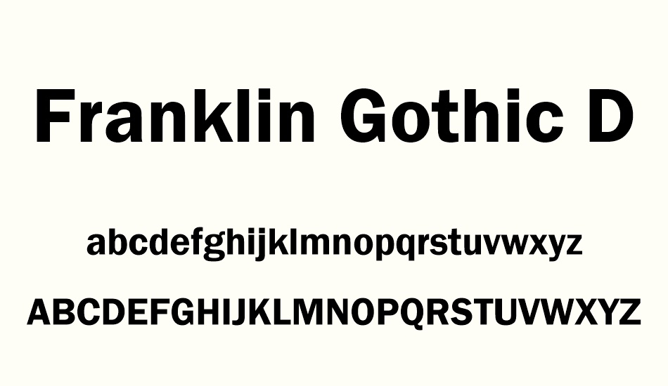 franklin-gothic-demi font