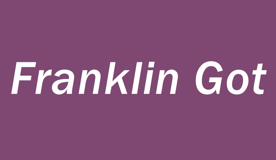 franklin-gothic-medium font big