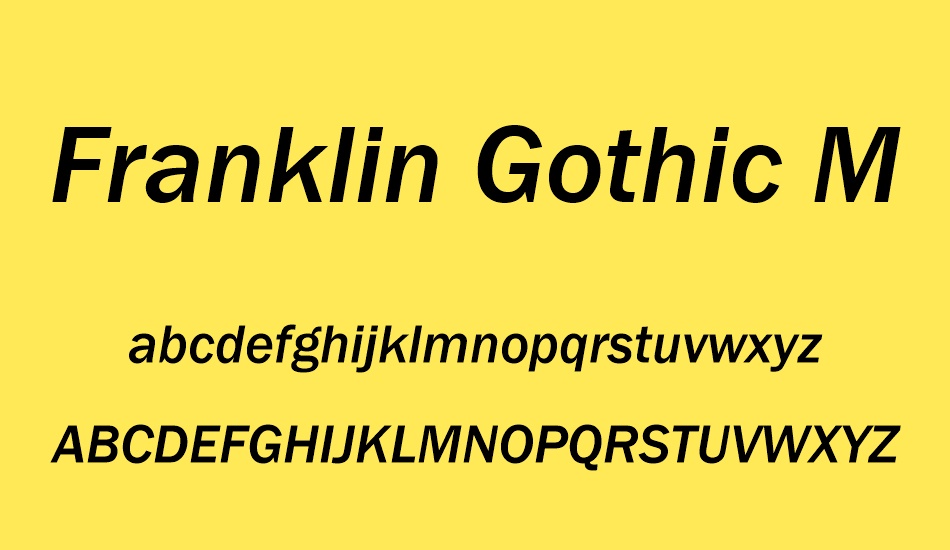 franklin-gothic-medium font