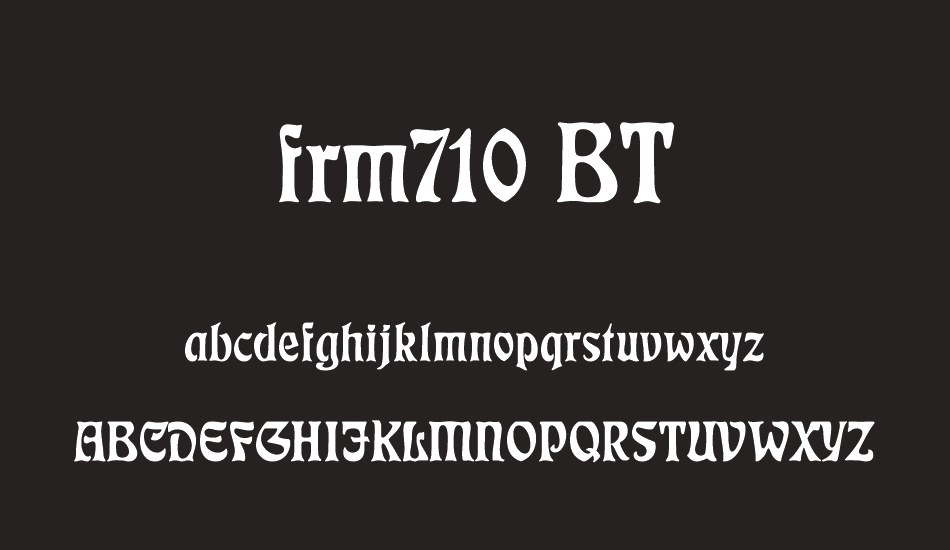 freefrm710-bt font