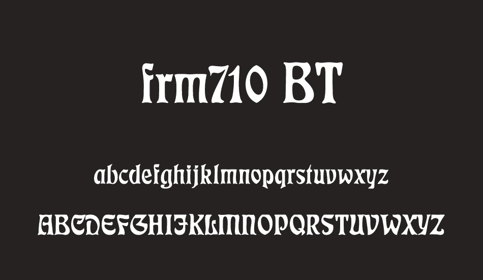 freefrm710-bt font