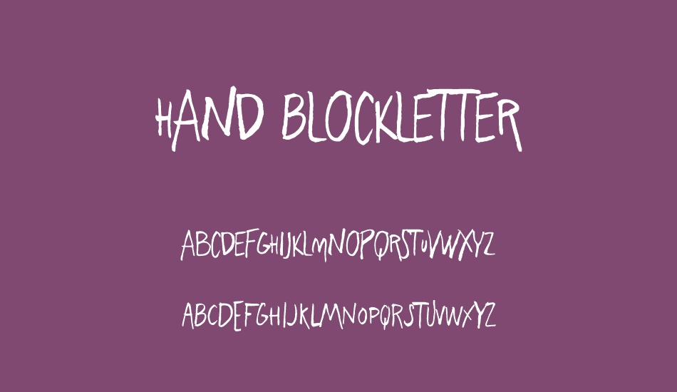 freehand-blockletter font