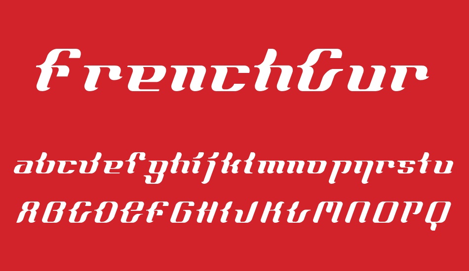 frenchcurve font