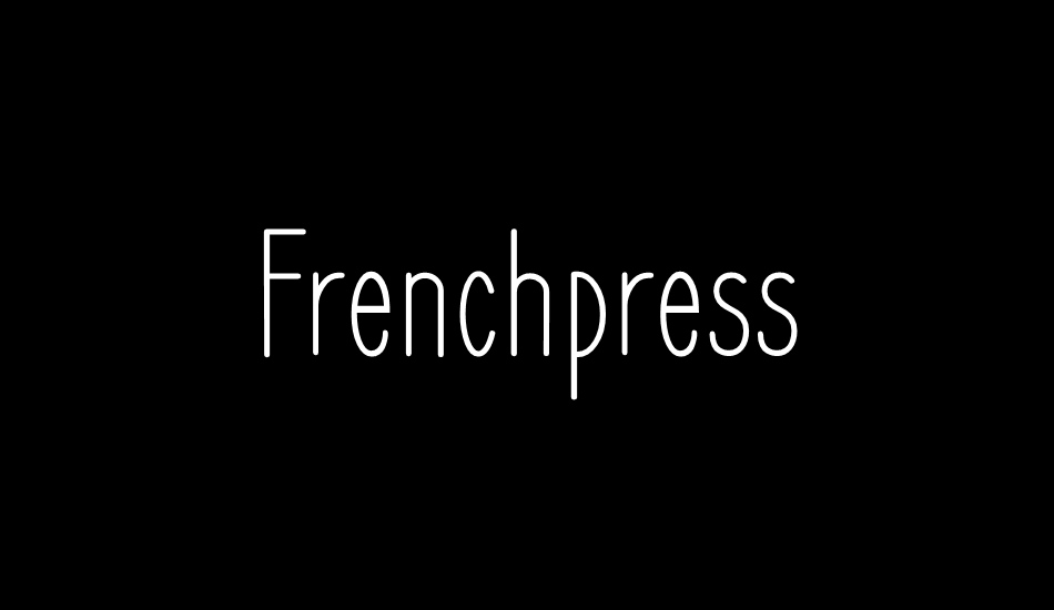 frenchpress font big