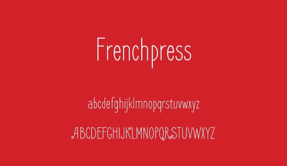 frenchpress font