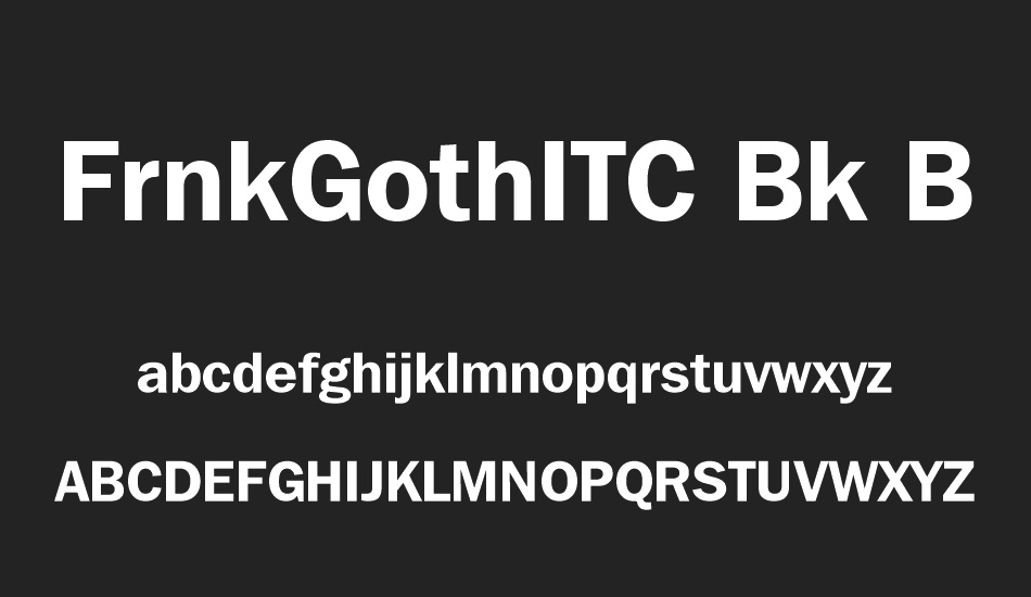 frnkgothıtc-bk-bt font