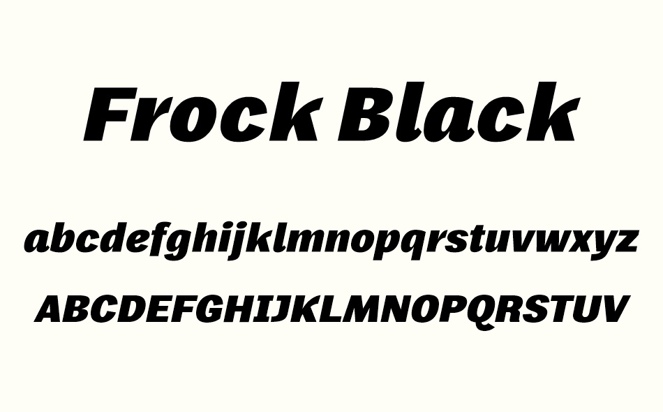 Frock Black font