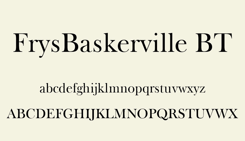 frysbaskerville-bt font