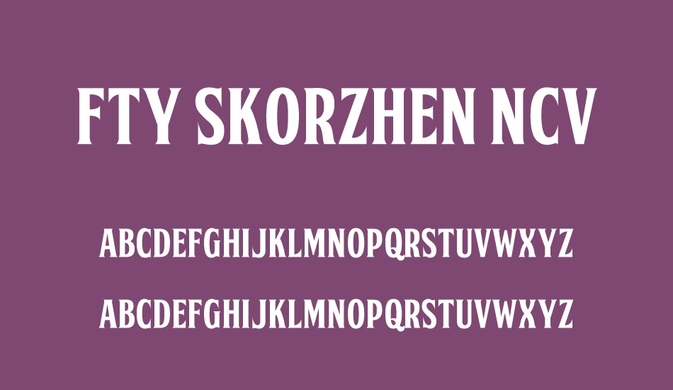 fty-skorzhen-ncv font