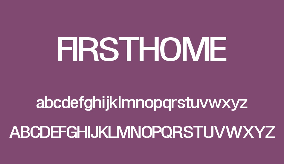 fırsthome font