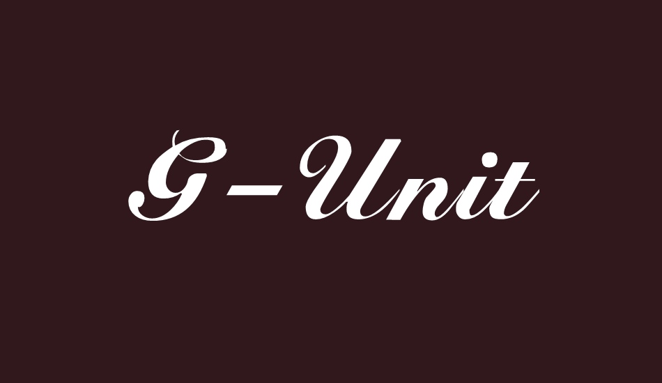 g-unit font big