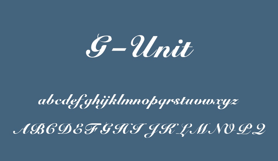 g-unit font