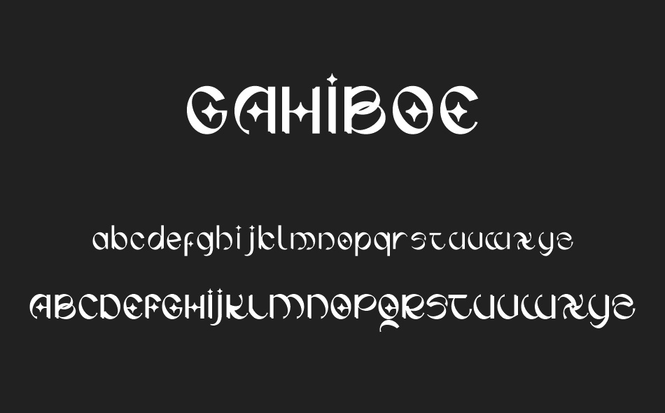 Gahiboe font