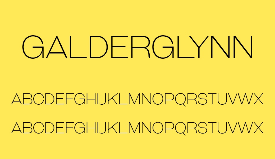 galderglynn-titling-el font