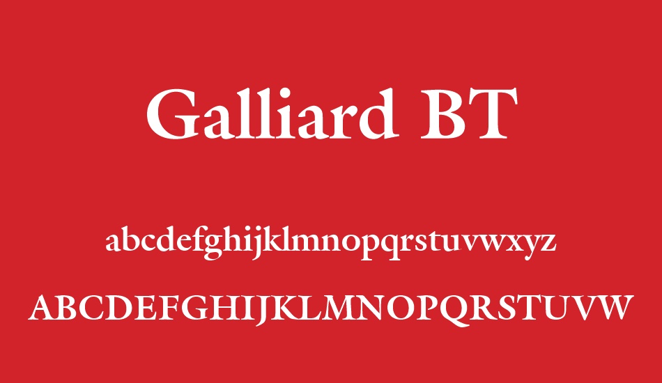 galliard-bt font