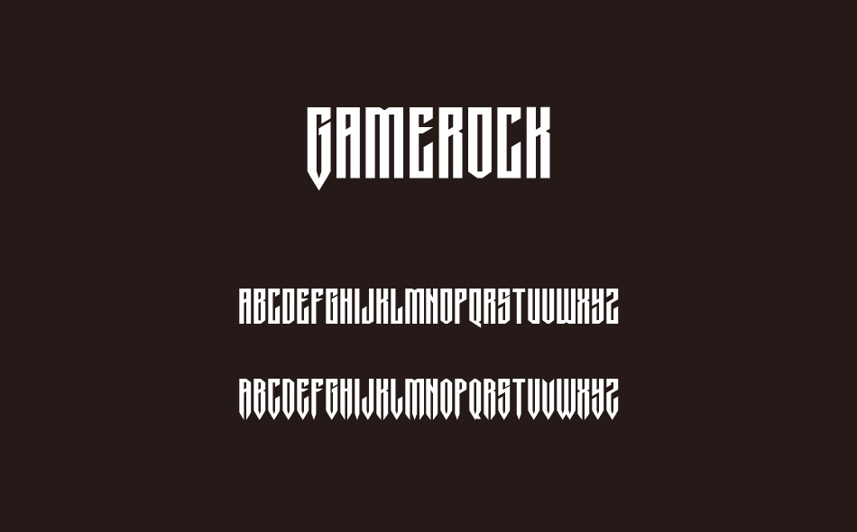 Gamerock font