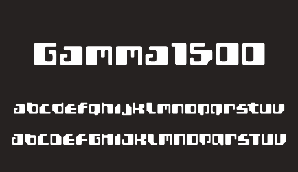 gamma1500 font