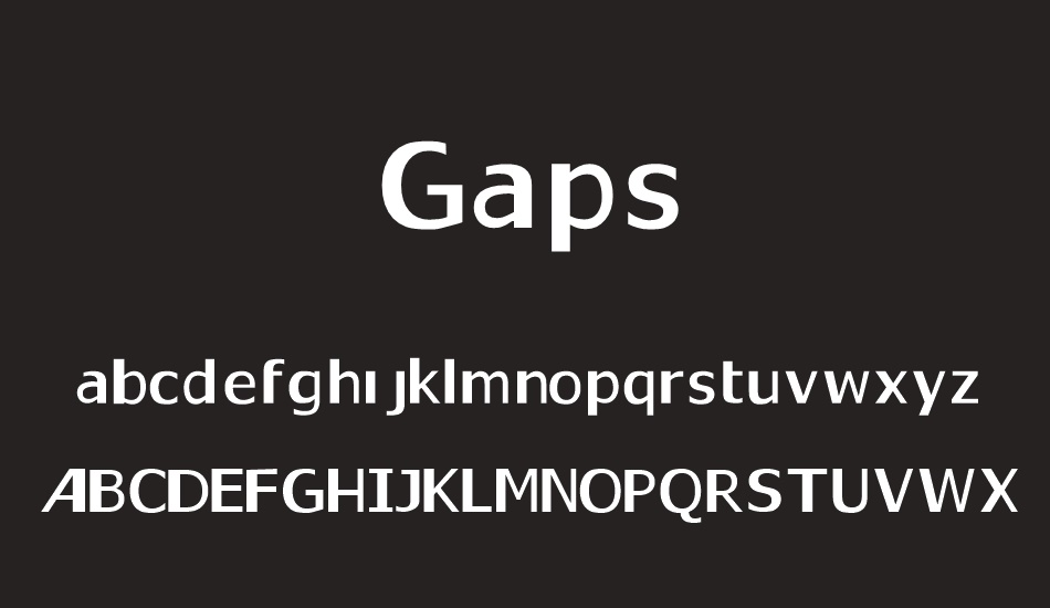 gaps font