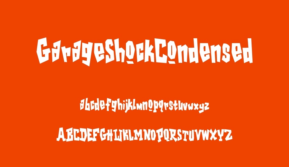 garageshockcondensed font