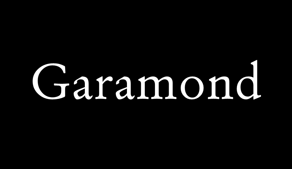 garamond font big