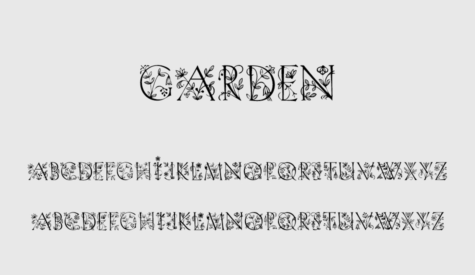 garden font