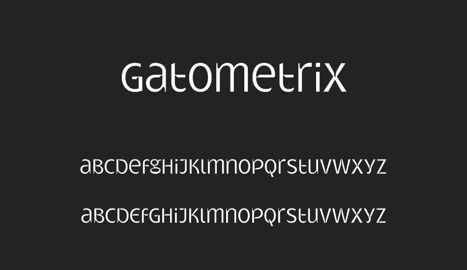 gatometrix font