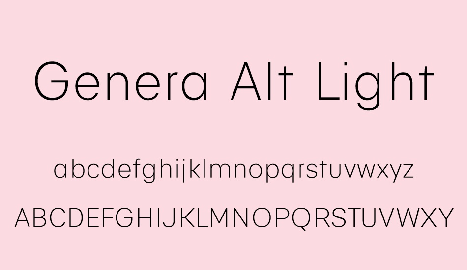 genera-alt-light font