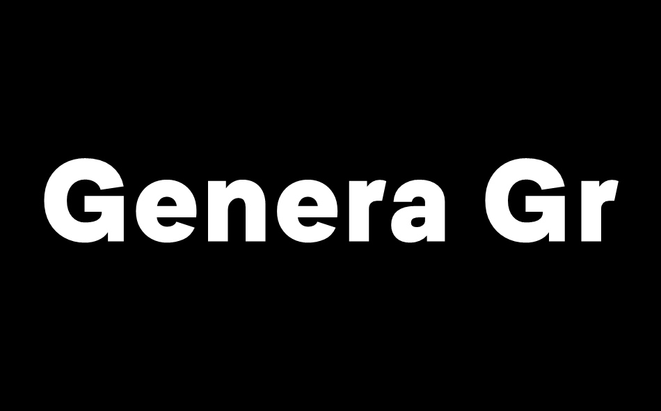 Genera Grotesk font big