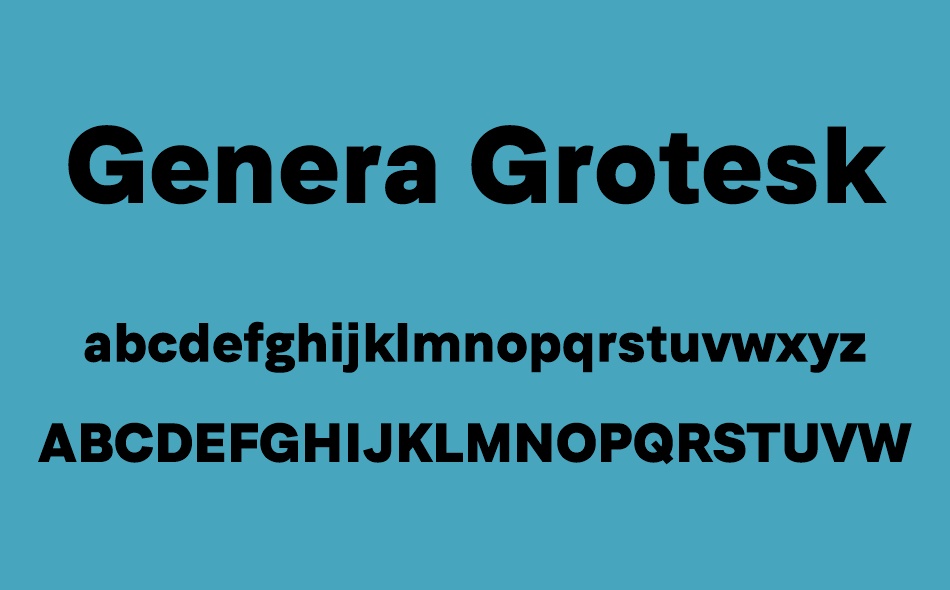 Genera Grotesk font